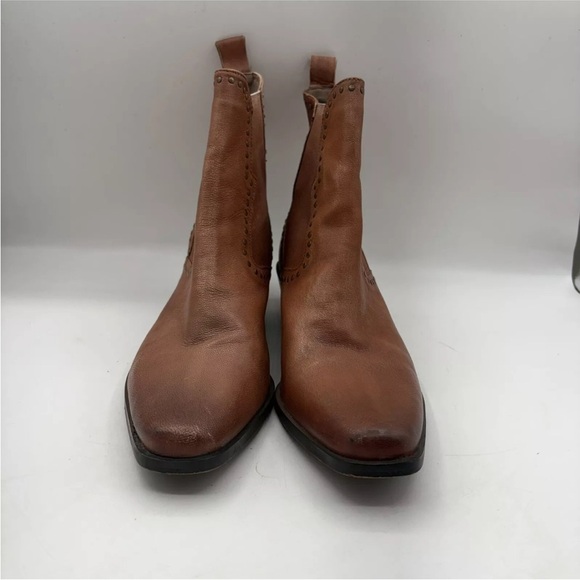 Roan by Bed Stu Cliffhanger Boots Almond Leather Bootie Womens 9.5 - Picture 3 of 9